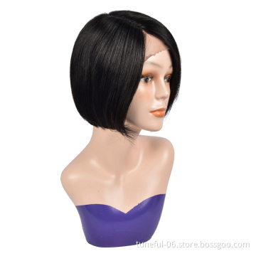 Tuneful 2021 new products 19050 short bob lace front wig pure brazilian raw unprocessed virgin human hair for black women